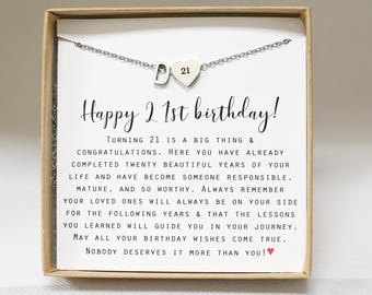 Personalized Initial Necklace: Stainless Steel 21st Birthday Gift