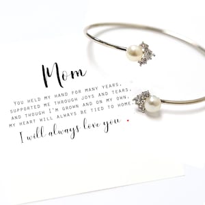 Mother's day gift To My Mother on My Wedding Day Bride Mom Gift for Mother of The Bride Gift from Daughter Diamond April Wedding Jewelry