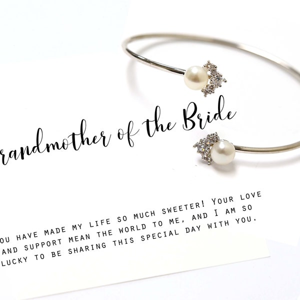 Grandmother of the Bride gift, Grandma of the Bride gift, Wedding gift for Grandma, Rehearsal dinner, fresh water pearl bracelet necklace