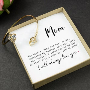 CHOOSE COLOR Mother in law gift Mom gift from daughter bracelet step mom bonus mom mother of the Groom gift wedding gift gold rose bracelet image 6