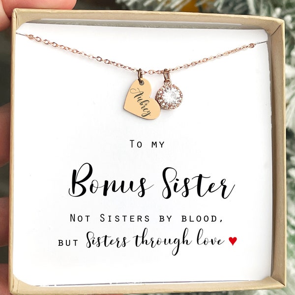 Personalized Bonus Sister Gift Sister in Law Gift Sister of The Groom Wedding Thank You Bridesmaid Bridal Shower StepSister  Birthday Gift
