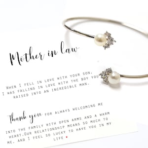 Mother&#39;s gift wedding gift for mother in law mom  mama bonus mom second  pearl gold earrings necklace bracelet jewelry