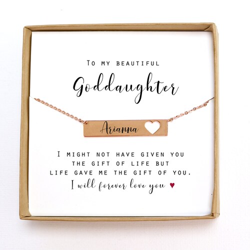 Goddaughter Gifts From Godmother Goddaughter Necklace Etsy