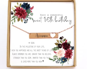 Personalized  jewelry Sweet 16 birthday Gift Necklace Bracelet Sweet Sixteen, 16th Birthday, Daughter, Granddaughter, Niece, Friend gifts