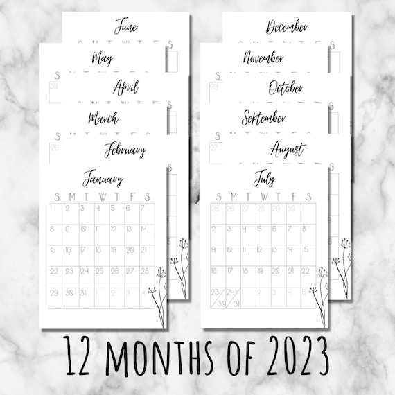 12-month-calendar-2023-digital-download-printable-etsy