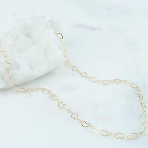 14k Gold necklace, gold heart necklace, heart bracelet, heart chain necklace, necklaces for women girls, valentines day gift for her