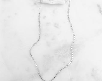 Collier chaîne à pois argentés, collier en argent, collier superposé, collier pièce de monnaie délicat, collier scintillant, collier, cadeau bijoux pour elle, cadeaux