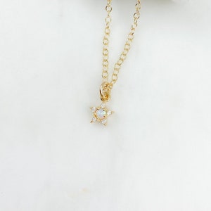 Opal star necklace, Best friend gift, dainty necklace, opal necklace, gold filled necklace, Simple necklace, necklaces for women