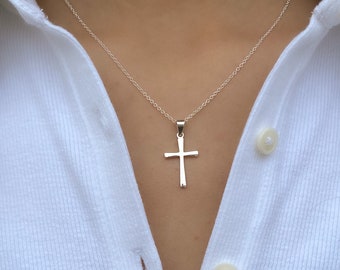 Cross Necklace, Sterling Silver Cross necklace, Silver Cross, Gift for her, birthday gift, graduation gift, necklaces for women, cross