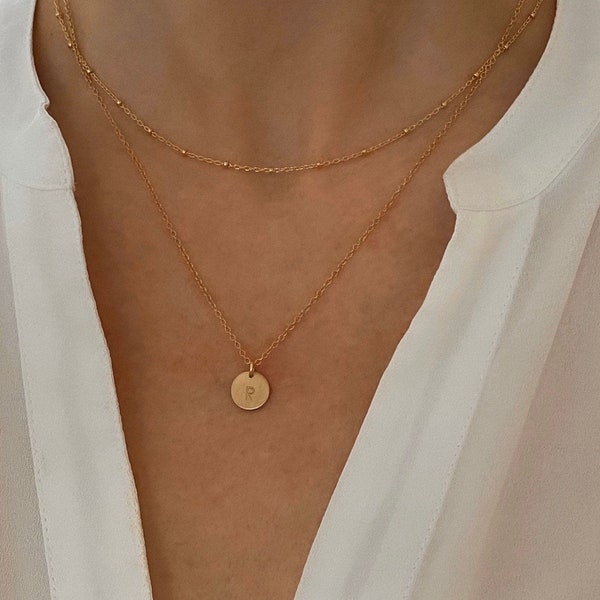 initial necklace set, custom gold necklaces layered necklace set, Personalized necklace, gifts for women, dainty, gold, silver, rose gol