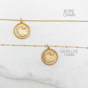 Gold Necklace, Celestial Necklace, Pendant Necklace, Jewelry, Gift for ...
