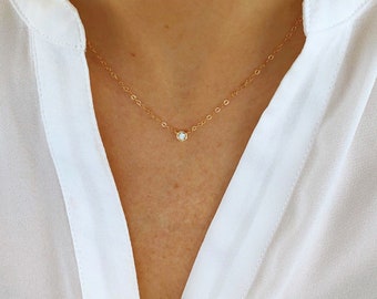 Diamond choker CZ, dainty necklace, Necklaces for women, Simple necklace, dainty necklace, dainty jewelry, birthday gift