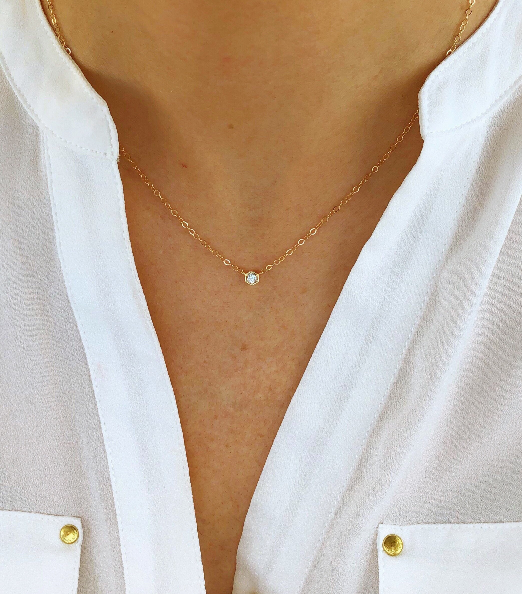 Dainty womens necklace hotsell
