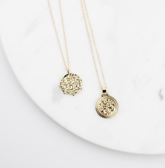 Gold filled coin best sale pendant