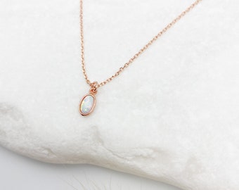 Opal necklace, Rose Gold necklace, dainty gold necklace, Opal Jewelry, Dainty jewelry, jewelry, necklaces for women, gifts for her