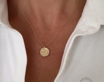 14K Gold St Michael Necklace, Gold necklace, necklaces for women, Saint jewelry, necklace, Protection Necklace, Faith Jewelry, Gift for her