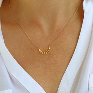 Gold moon phase necklace, Sterling silver, necklaces for women, Eclipse necklace, gold  necklace, gifts for her, necklaces,celestial