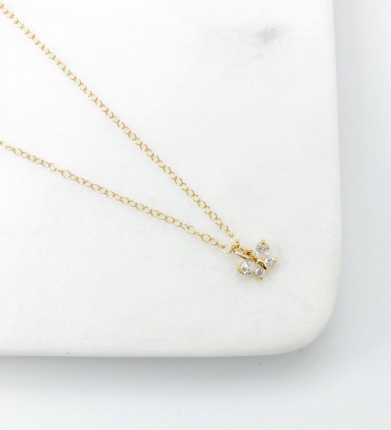 Butterfly necklace, Simple necklace, Dainty necklace, butterfly necklace gold, gift for friend, gold necklace, dainty gold necklace, jewelry image 4