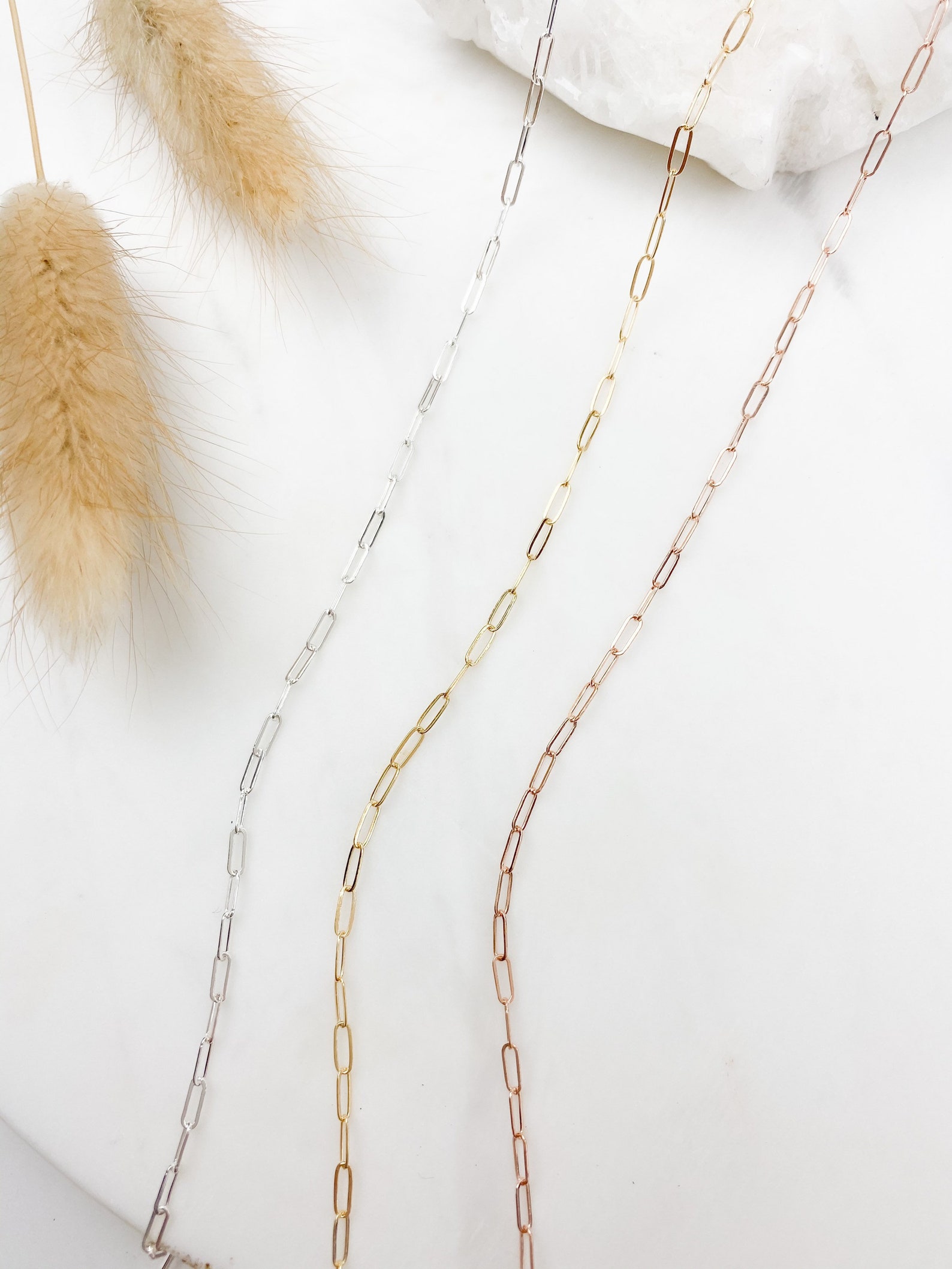 Dainty Paperclip Chain Necklace Necklaces for Women Chain Etsy