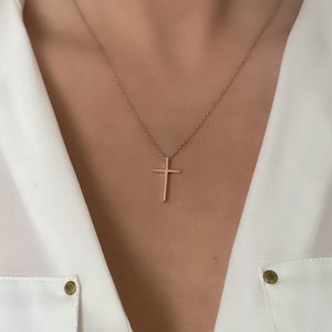 Cross necklace, Rose Gold Cross, Cross Necklace Women, Dainty Gold cross, Simple Gold Cross Necklace, Gift for Her, Gifts for Women