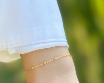 Dainty bracelet, gold filled bracelet, gold bracelet, stacking bracelet, dainty jewelry , bridesmaid gift, satellite bracelet, gift for her