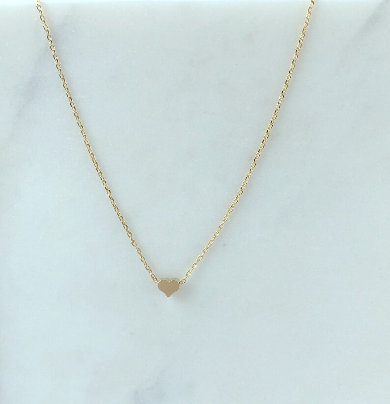 Dainty necklace, gold heart necklace, Dainty jewelry, gift for her, simple necklace, gift for women, dainty necklace, birthday gift for her