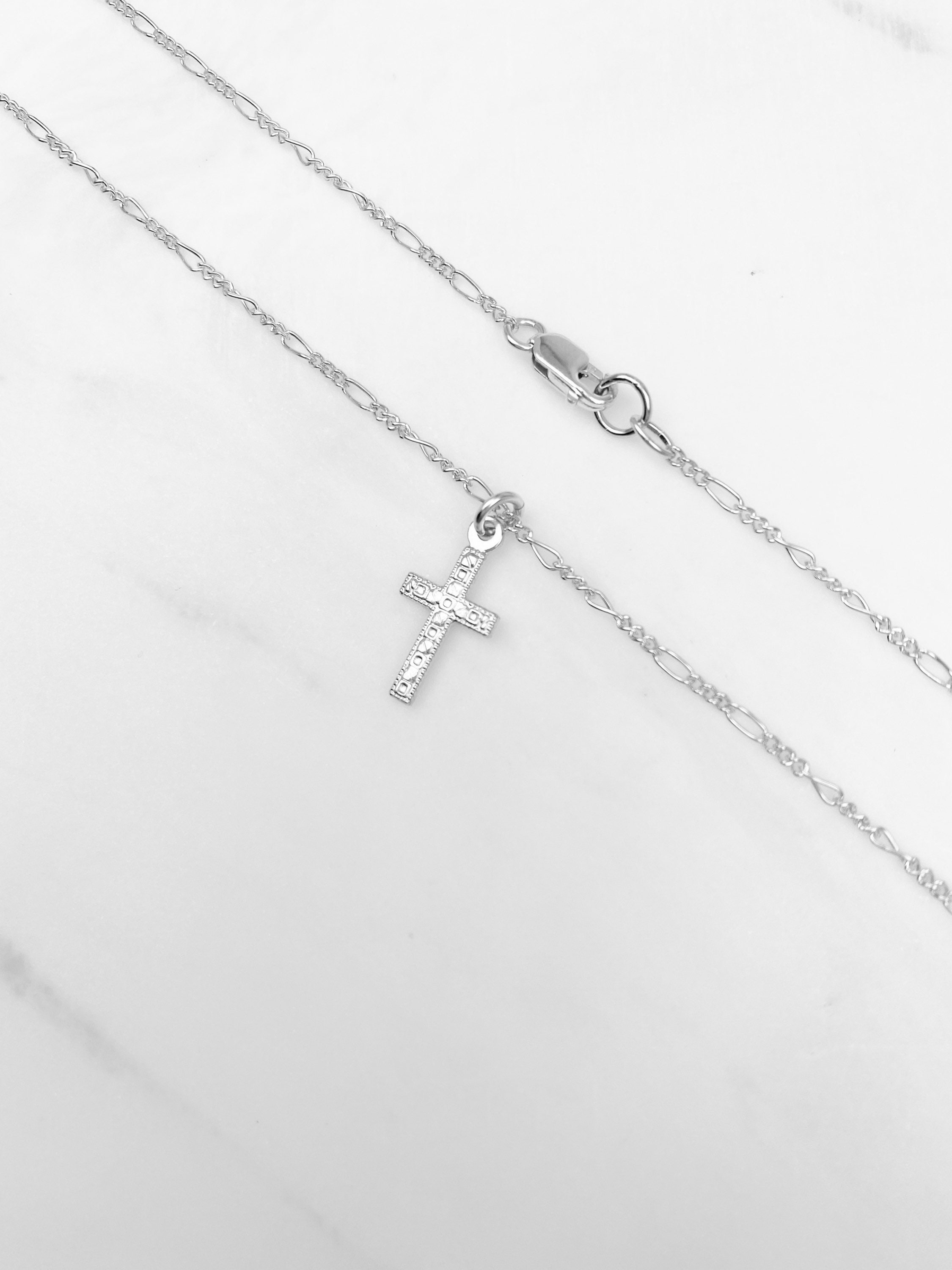 14K Gold Filled Cross Necklace Gold Cross Necklace Sterling Etsy