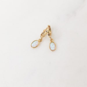 Small  earrings opal charms, Gold opal hoop earrings, opal earrings, Small hoops, earrings, birthday gifts for her, gifts for women, jewelry