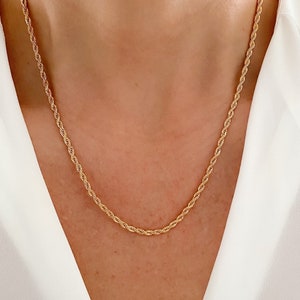 Gold filled rope chain necklace, dainty necklace,  layering necklace, gold necklace, necklace, necklaces for women, gift for her
