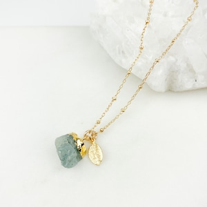 Raw Aquamarine Necklace, March birthstone, birthstone necklace, Personalized necklace, March birthday, gift for her, necklaces for women