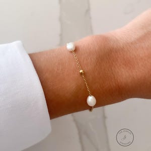Pearl bracelet gold bracelets freshwater pearl bracelet pearl jewelry silver bracelet silver pearl bracelet gift for her new jewelry, SS