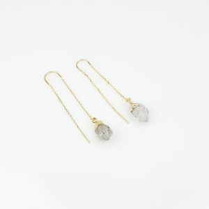 herkimer diamond earrings, dangle earrings, gold earrings, threader earrings, birthday gifts for her, pendant earrings