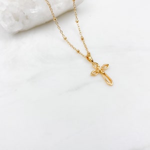 Cross necklace women, gold cross necklace, rose gold cross necklace, silver cross, gifts for her, necklaces for women, jewelry gift