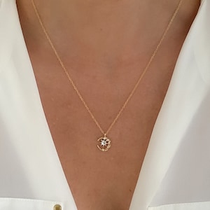 Crescent moon necklace, gold necklace, necklaces for women, dainty necklace, birthday gifts for her, moonstone necklace, dainty gold