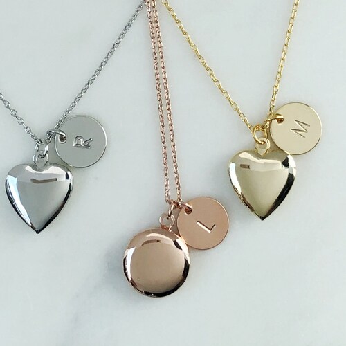 Locket Necklace Heart Locket Necklace Gifts for Her Etsy