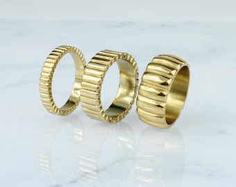 Non Tarnish Gold Rings, Rings, Stacking Rings, Gold waterproof rings, Jewelry, gold rings, ring, ring sets, gift for her, Everyday rings