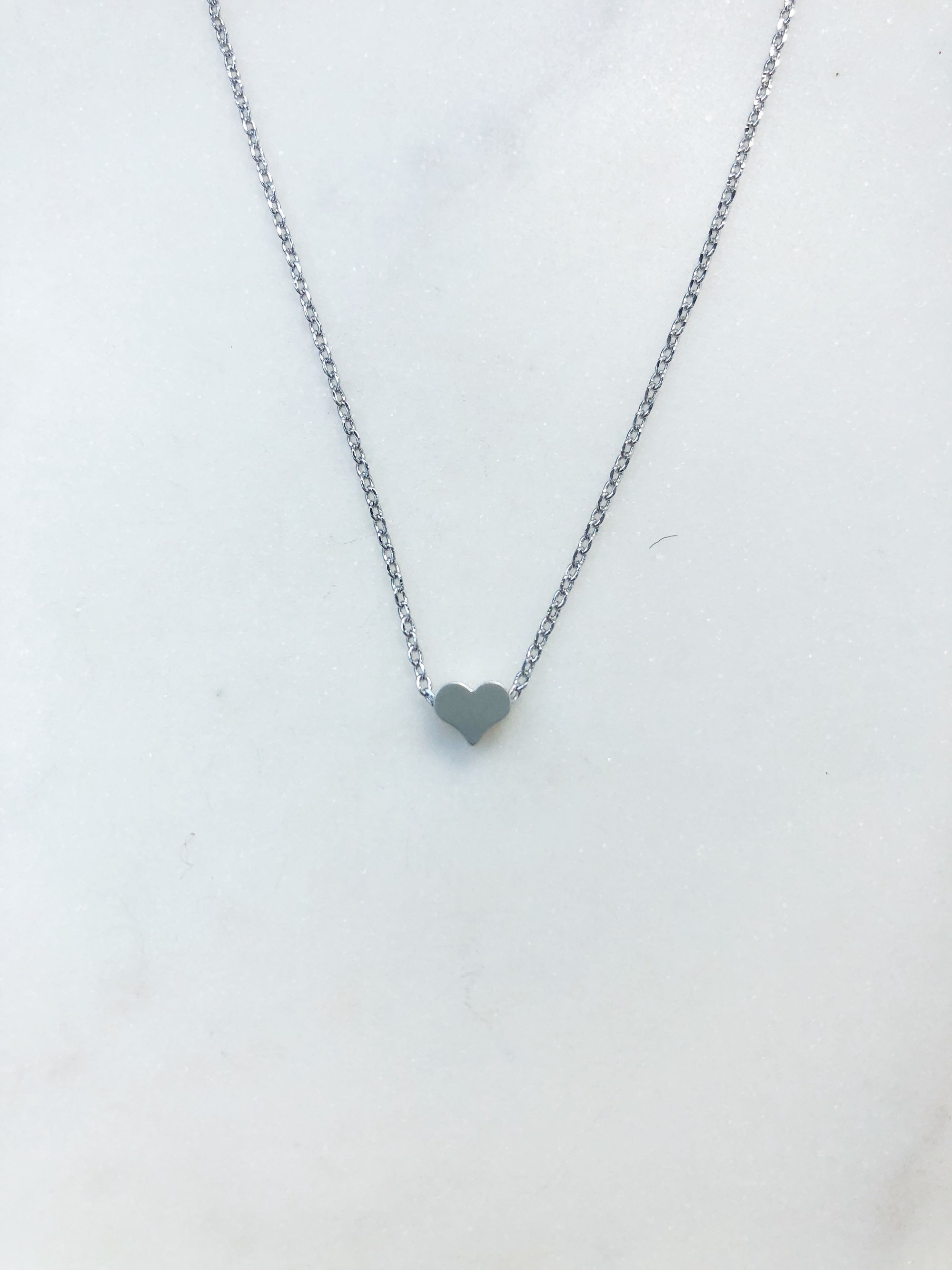 Salem Dainty Pearl Heart Necklace