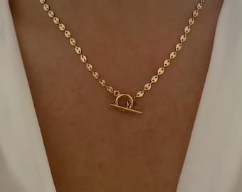 24k gold filled Toggle chain necklace, Gold necklace, Mariner necklace, Chain necklace, jewelry, Gift for her, toggle chain necklace,jewelry