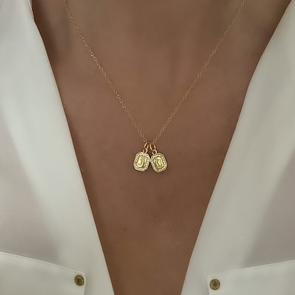 Cadeau personnalisé, Collier initial, Collier en argent, Collier en or, Cadeau pour elle, Cadeau pour maman, Collier délicat, Colliers pour femme, Lettre