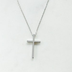 Silver Cross Necklace, Cross Necklace, Religious Necklace Cross ...