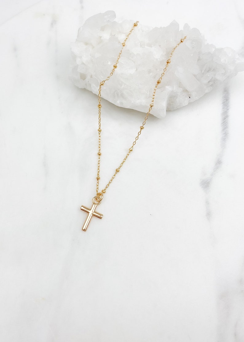Cross Necklace Gold Filled Cross Necklace Gold Cross Etsy