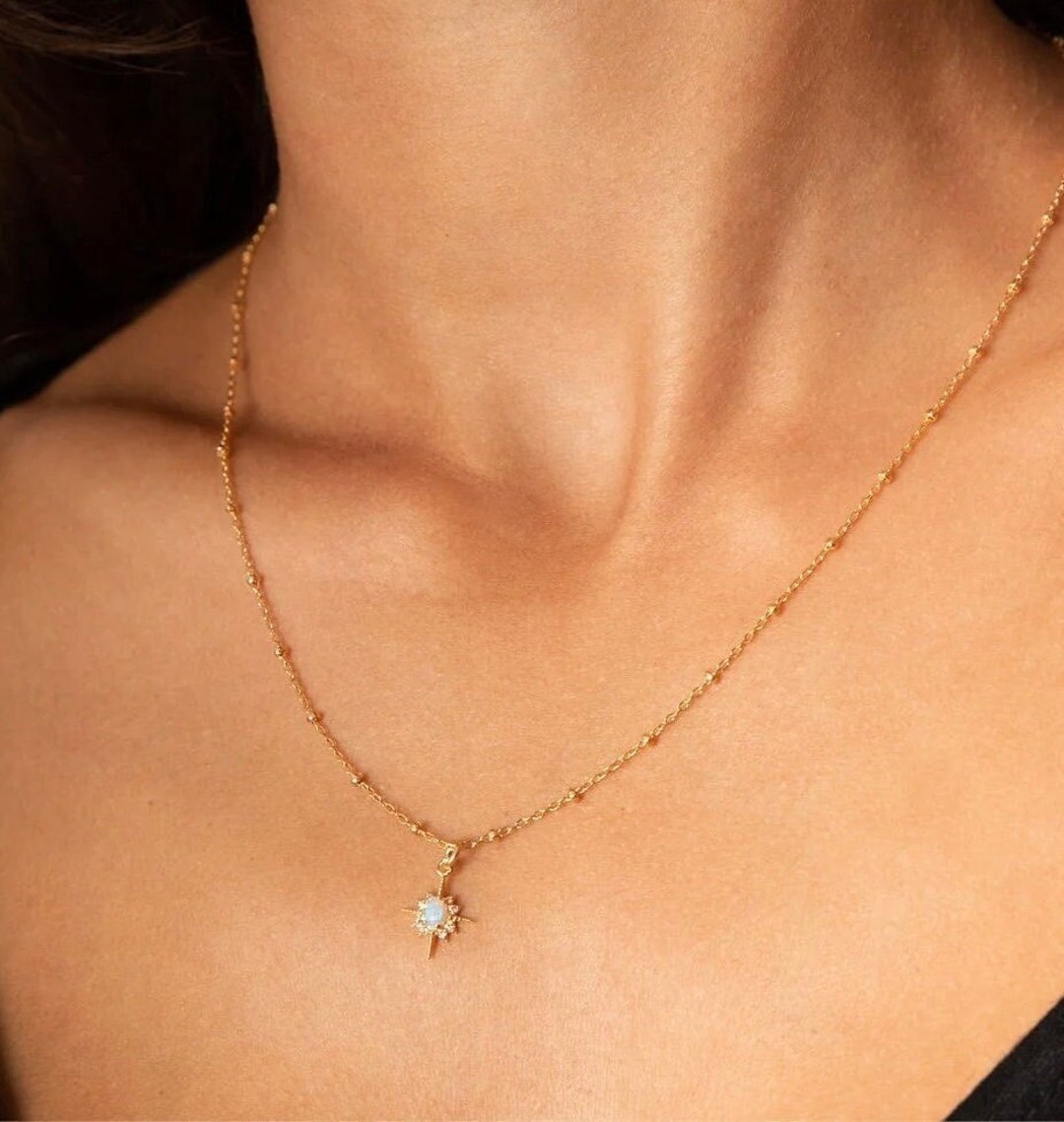 韓国発【Hei】yellow opal necklace☆追跡送 Ethiopian Yellow Opal Beaded Necklace | Zahava