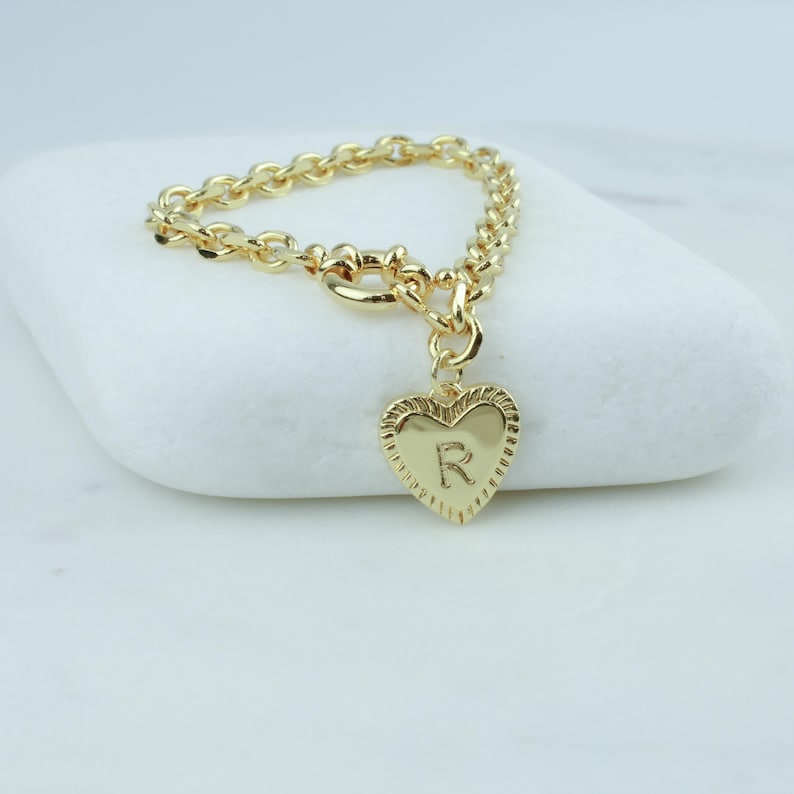 24k Gold bracelet, gold filled bracelet, dainty bracelet, bracelets, Heart bracelet, womens bracelet, Valentines day gift, Gift for her