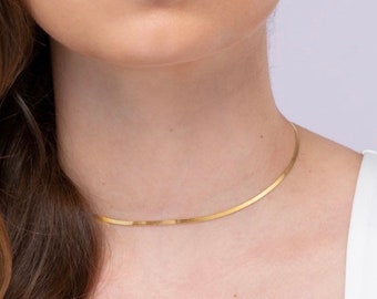 Gold chain necklace, snake necklace, dainty necklace, necklaces, layering necklace, necklaces for women, gifts for her, everyday necklace