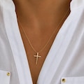 Gold Cross Necklace, Waterproof Necklace, Minimalist Cross Necklace, Dainty Gold Necklace, Christian Jewelry Gift for Women