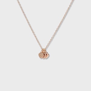 Valentines day gift, Birthday gift, Tiny Heart Initial necklace, Rose gold necklace, necklaces for women, letter necklace, personalized gift