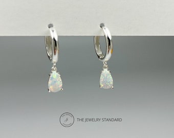 Sterling silver opal Small  hoop earrings, small hoops, .925 silver earrings, opal earrings, dainty earrings, women, girls earrings, gifts