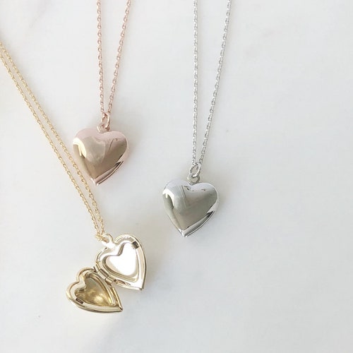 Locket Necklace Heart Locket Necklace Gifts for Her Etsy