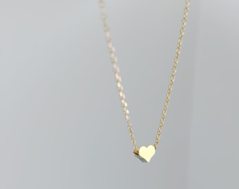 Dainty necklace, gold heart necklace, Dainty jewelry, gift for her, simple necklace, gift for women, dainty necklace, birthday gift for her
