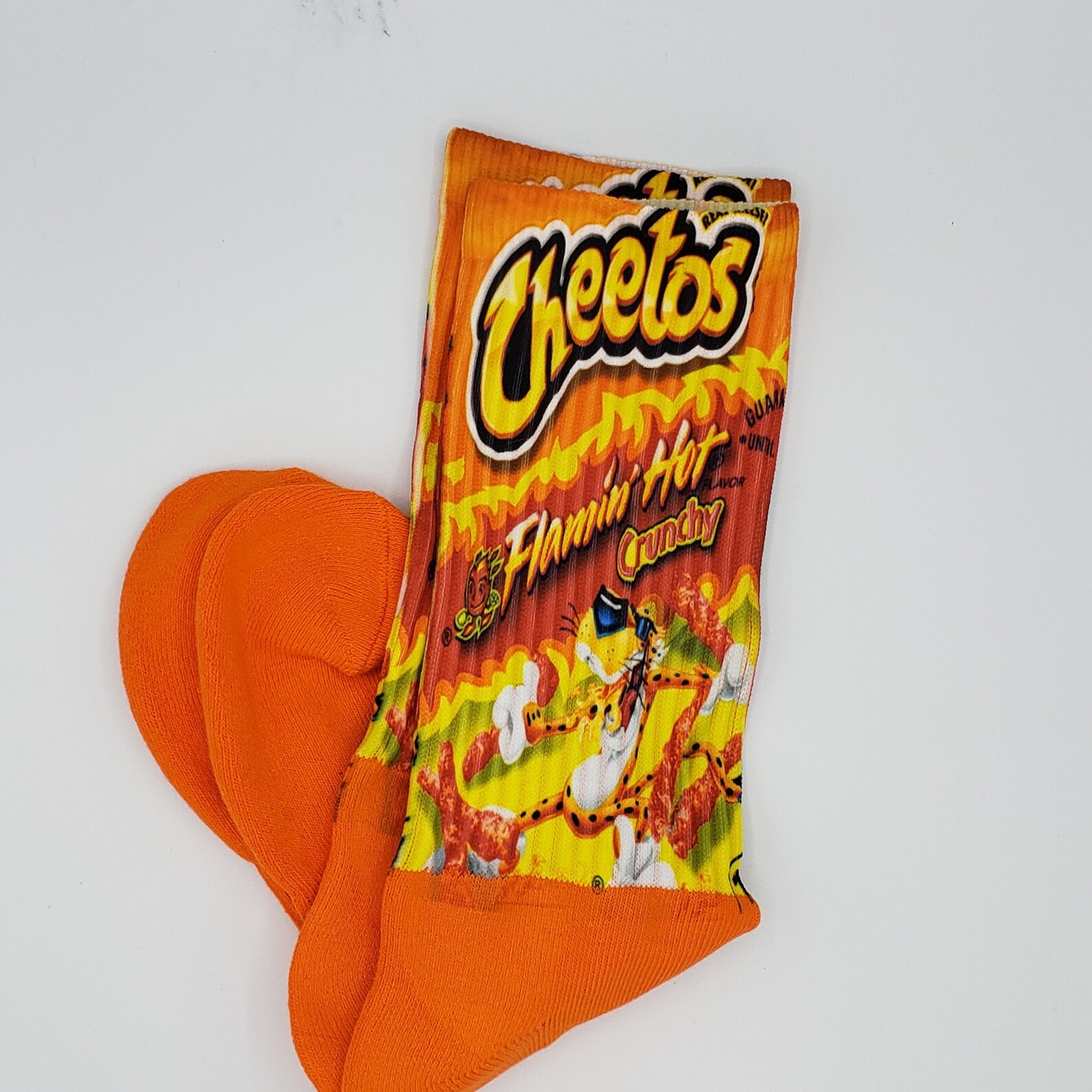 Funny Cheetos Flaming Hot Orange Athletic Crew Socks - Etsy